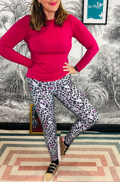 Pink Panther Leopard Print Eco Friendly Yoga Pants