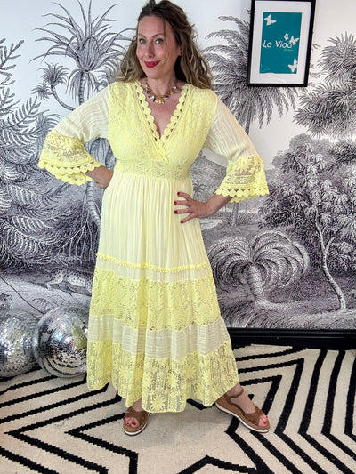 Dawn Tiered Lace Maxi Dress