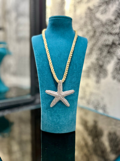 Statement Starfish Rope Cord Necklace