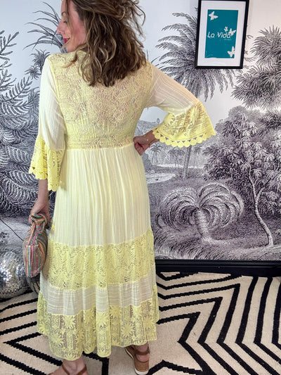 Dawn Tiered Lace Maxi Dress