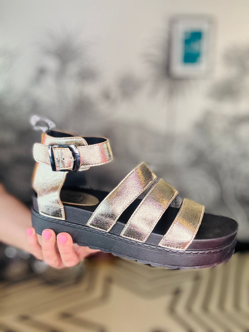 Moxie Triple Strap Chunky Sandals