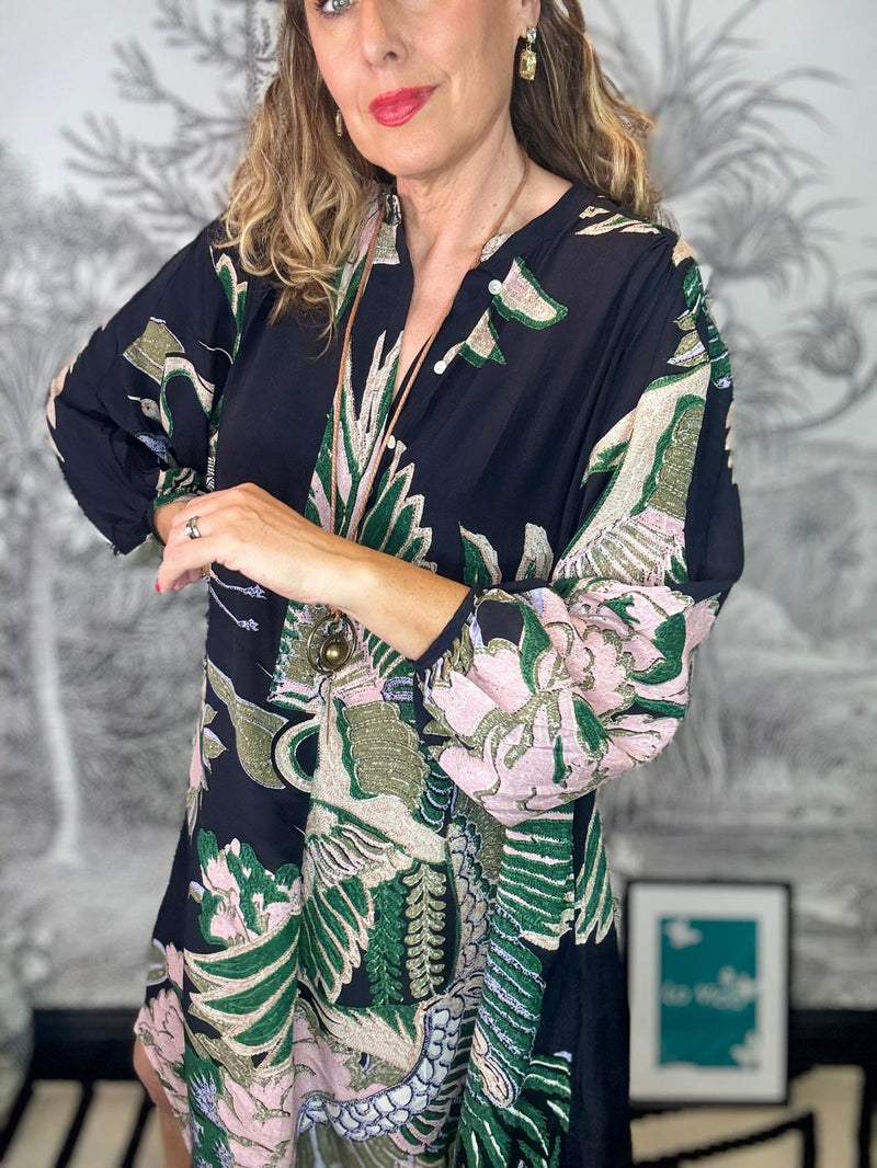 Crane Emerald Crepe Darcy Dress
