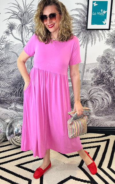 Jennifer Round Neck Jersey Dress