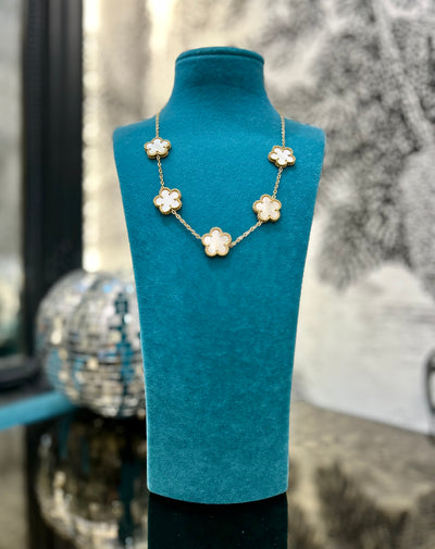 Clover Petal Delicate Chain Necklace