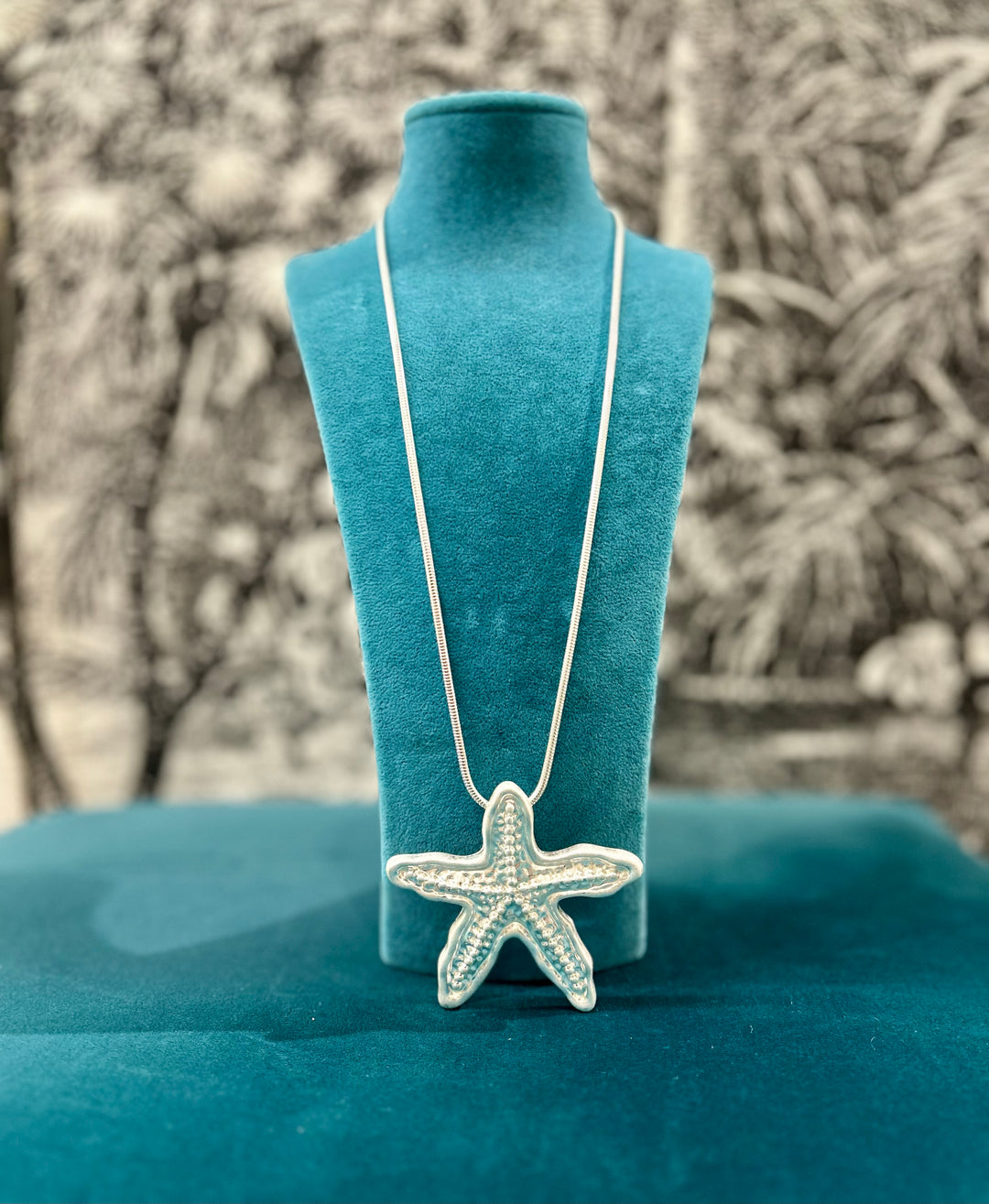 Hammered Starfish Long Necklace
