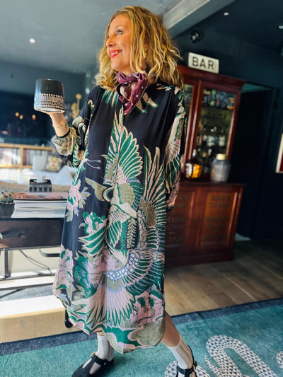 Crane Emerald Crepe Darcy Dress