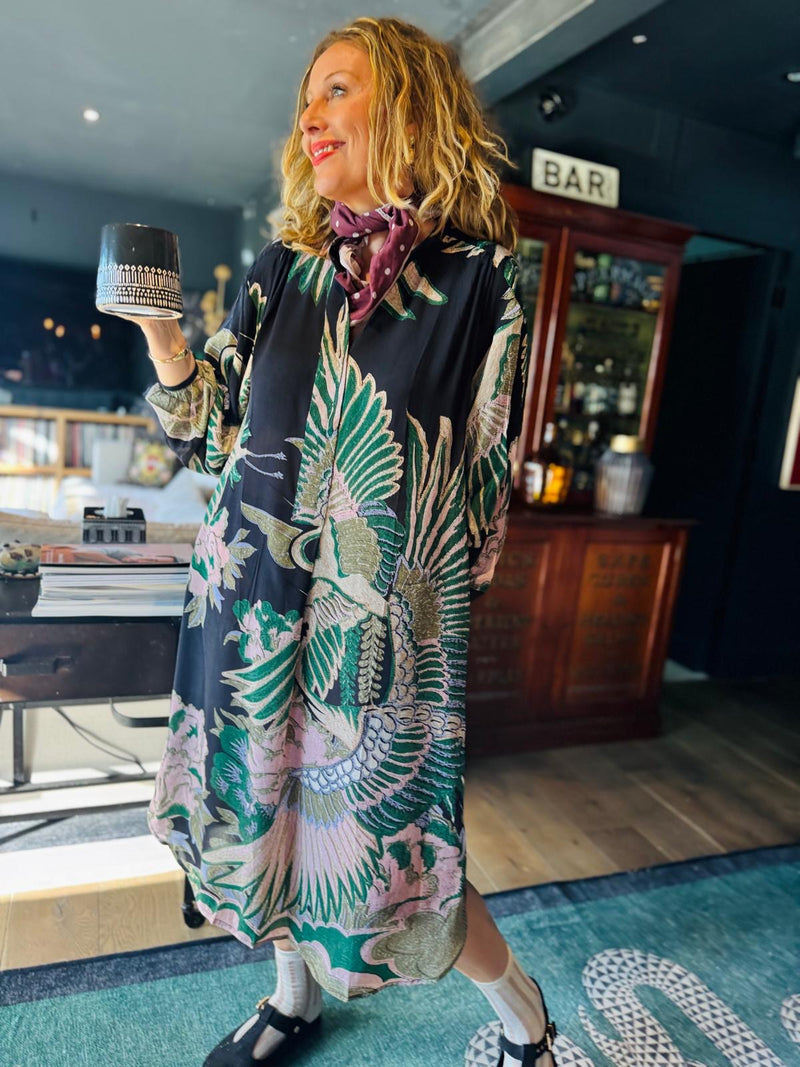 Crane Emerald Crepe Darcy Dress