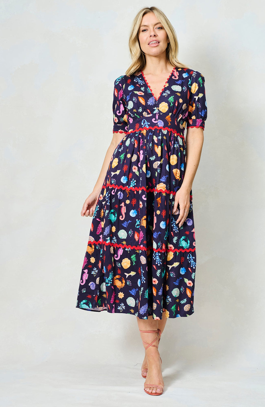 Laurel Puff Sleeve Tea Dress