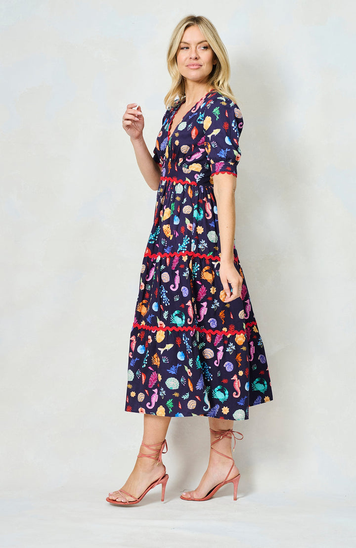 Laurel Puff Sleeve Tea Dress