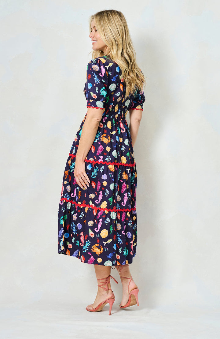 Laurel Puff Sleeve Tea Dress