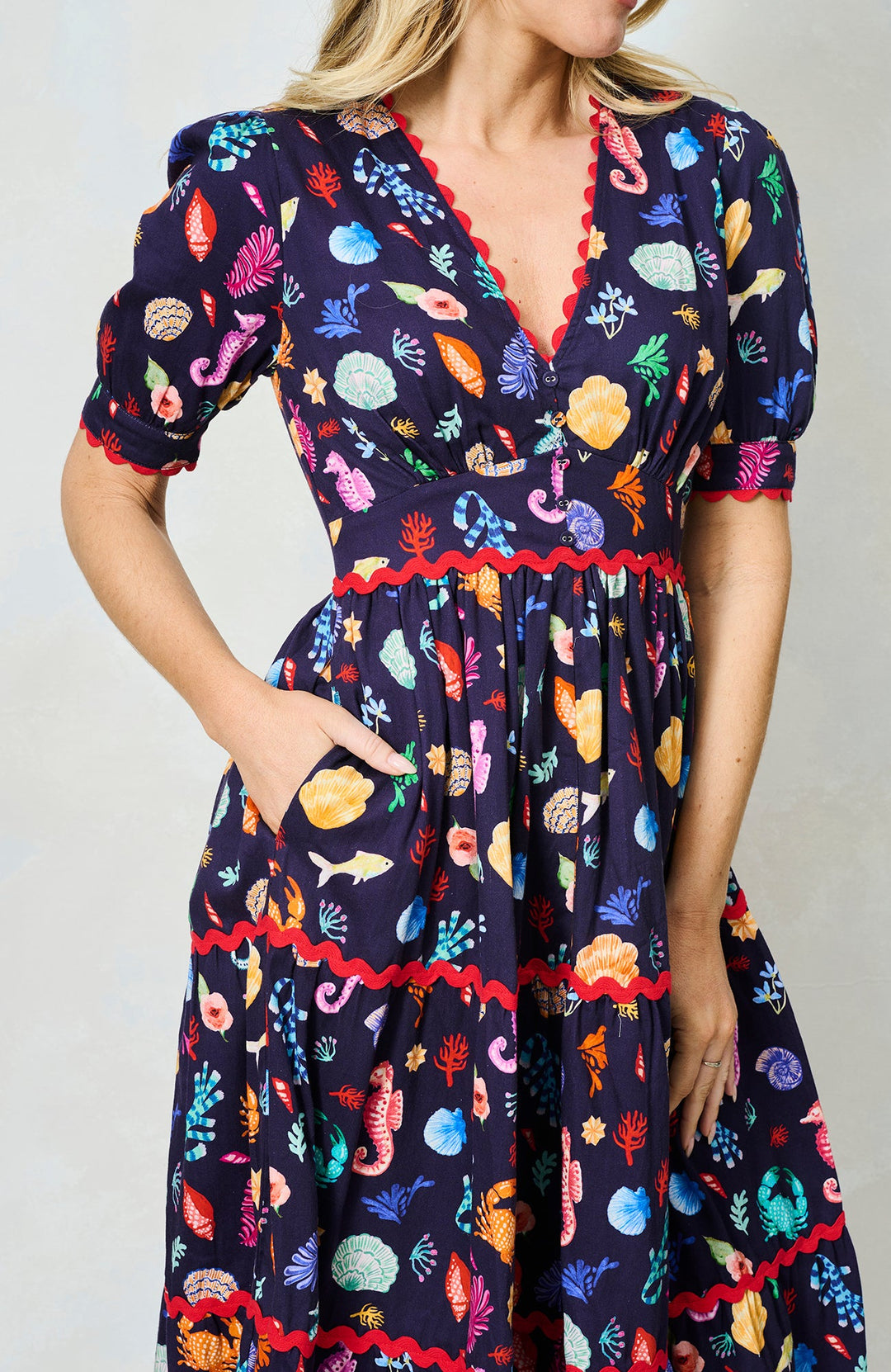 Laurel Puff Sleeve Tea Dress