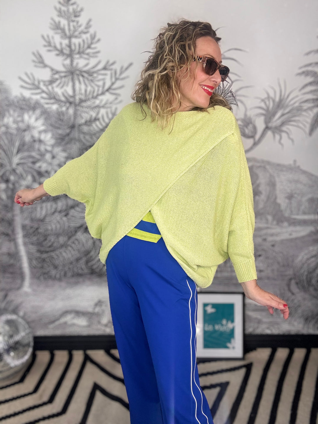Cassie Crossover Jumper in Cotton/Acrylic