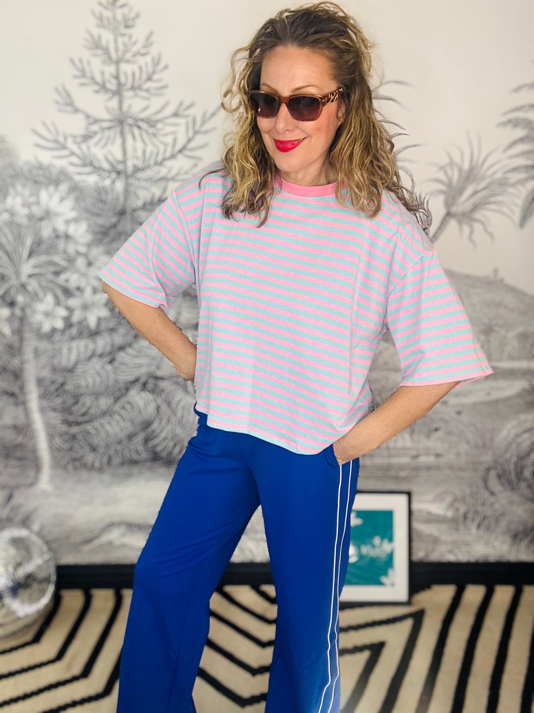 Clara Classic Breton Stripe Relaxed Fit Tee