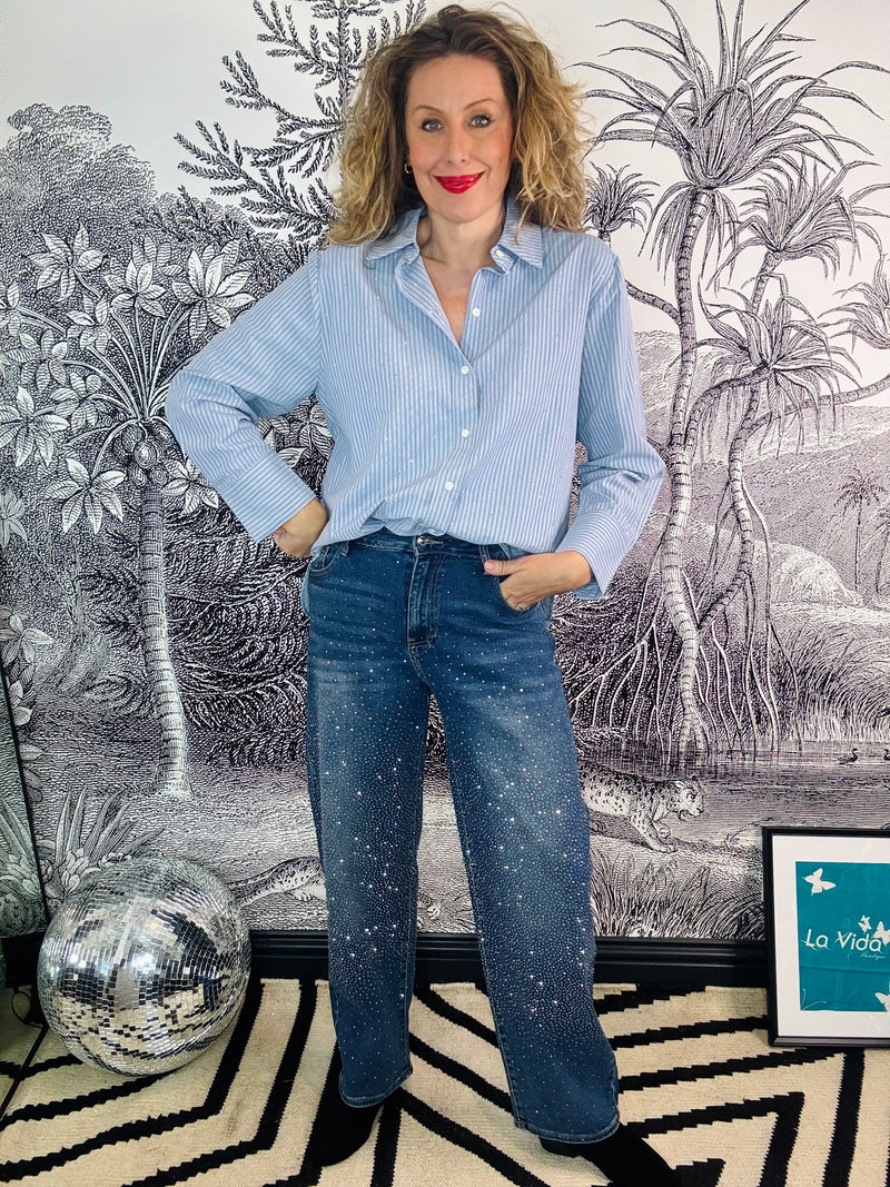 Starry Strass Sparkle Stone Shirt