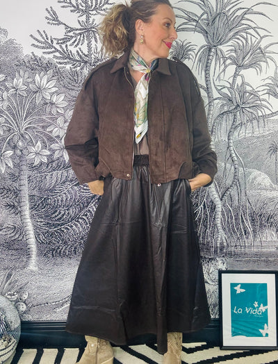 Sydney Suedette Puffball Jacket