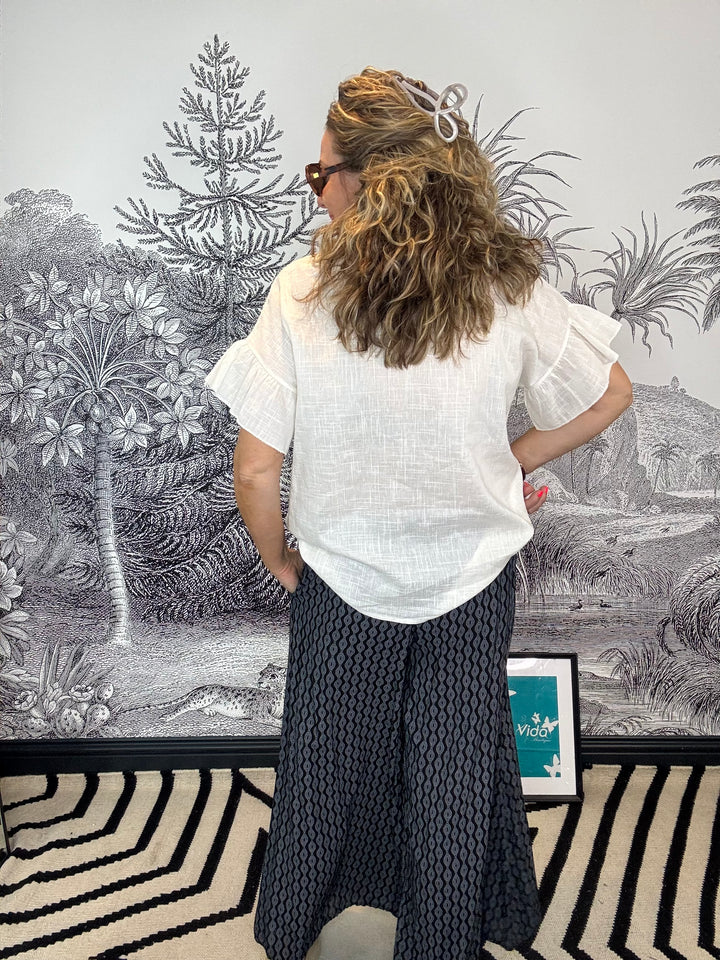 The Anastasia Frill Sleeve Blouse