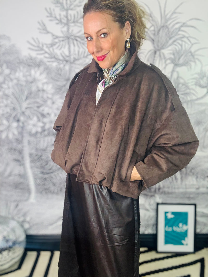 Sydney Suedette Puffball Jacket