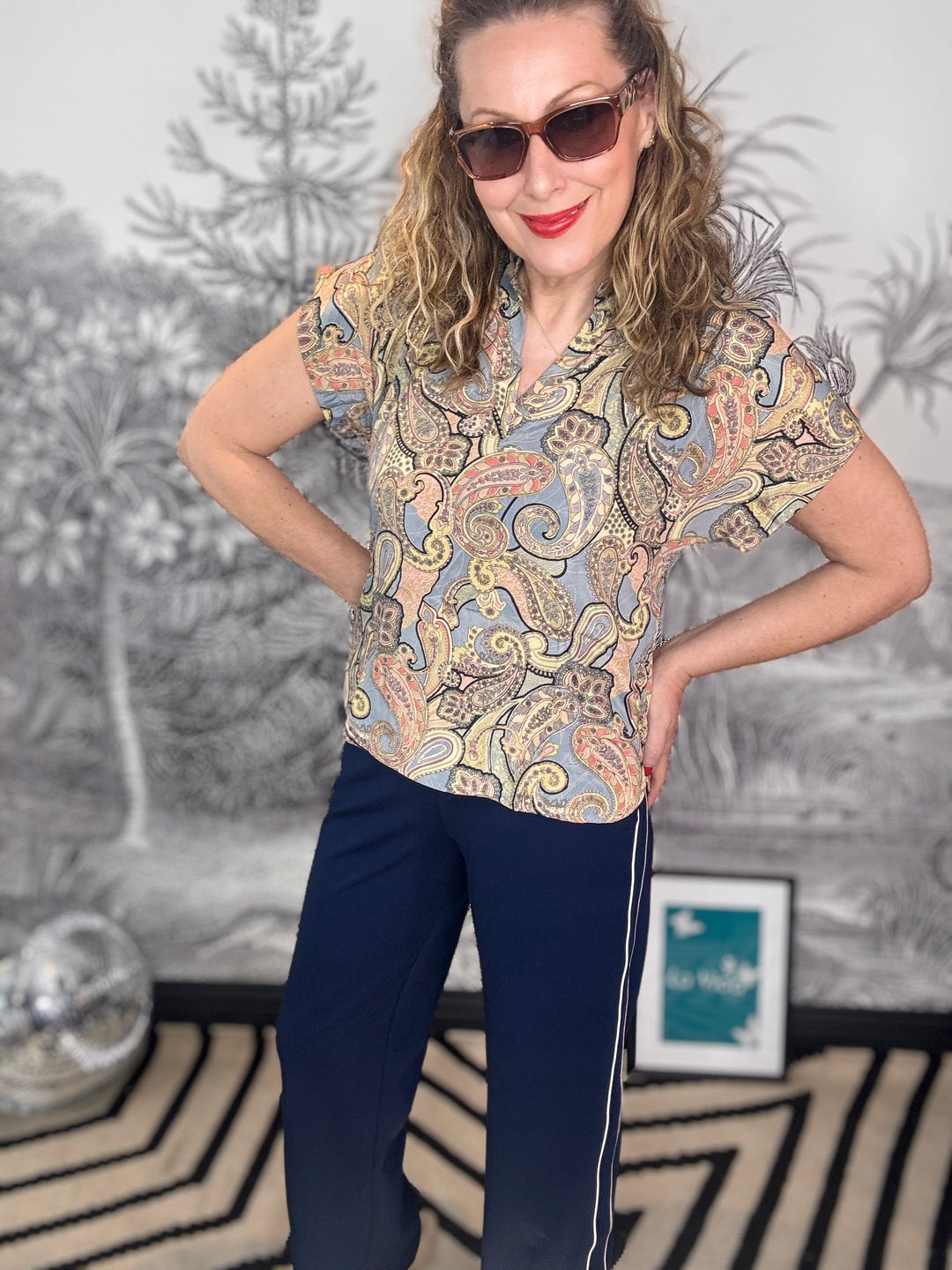 Andrea Blouse in Paradise Sky