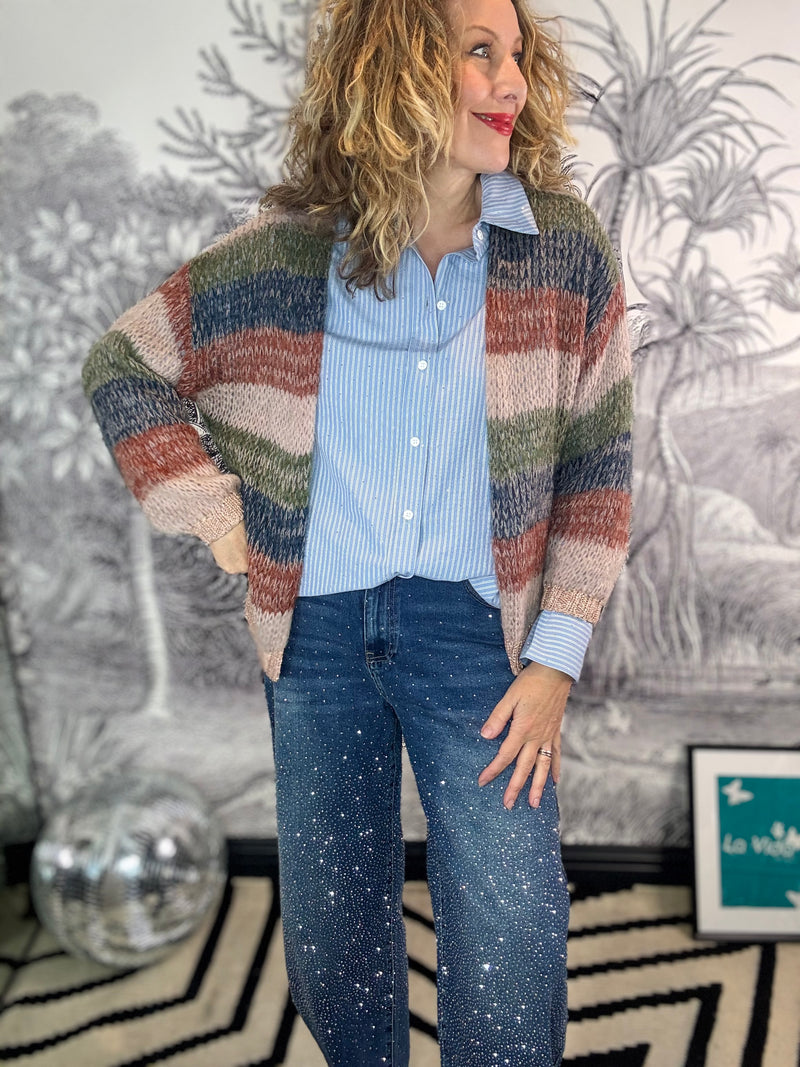Filuca Striped Cardigan