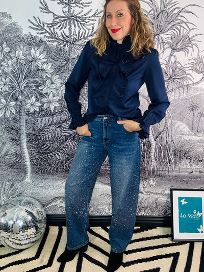 Stardust Sparkle Stone Barrel Jeans