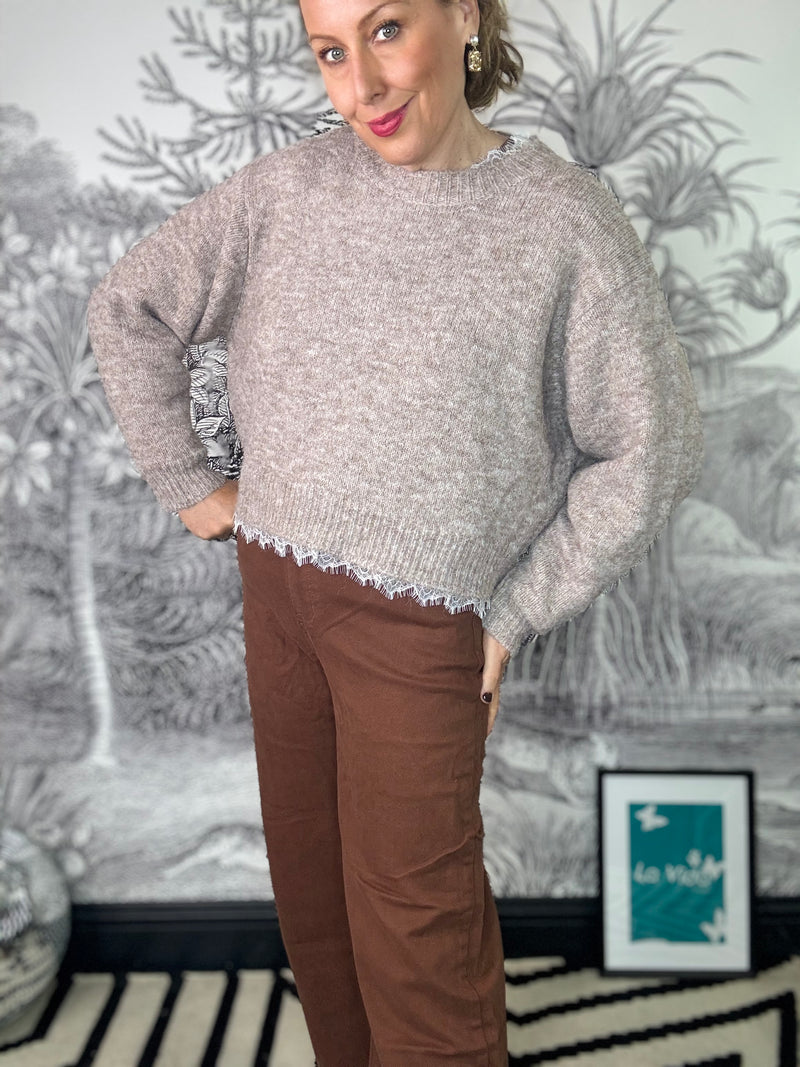 Raya Lace Trimmed Jumper