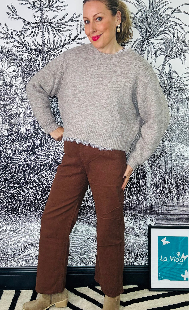 Raya Lace Trimmed Jumper