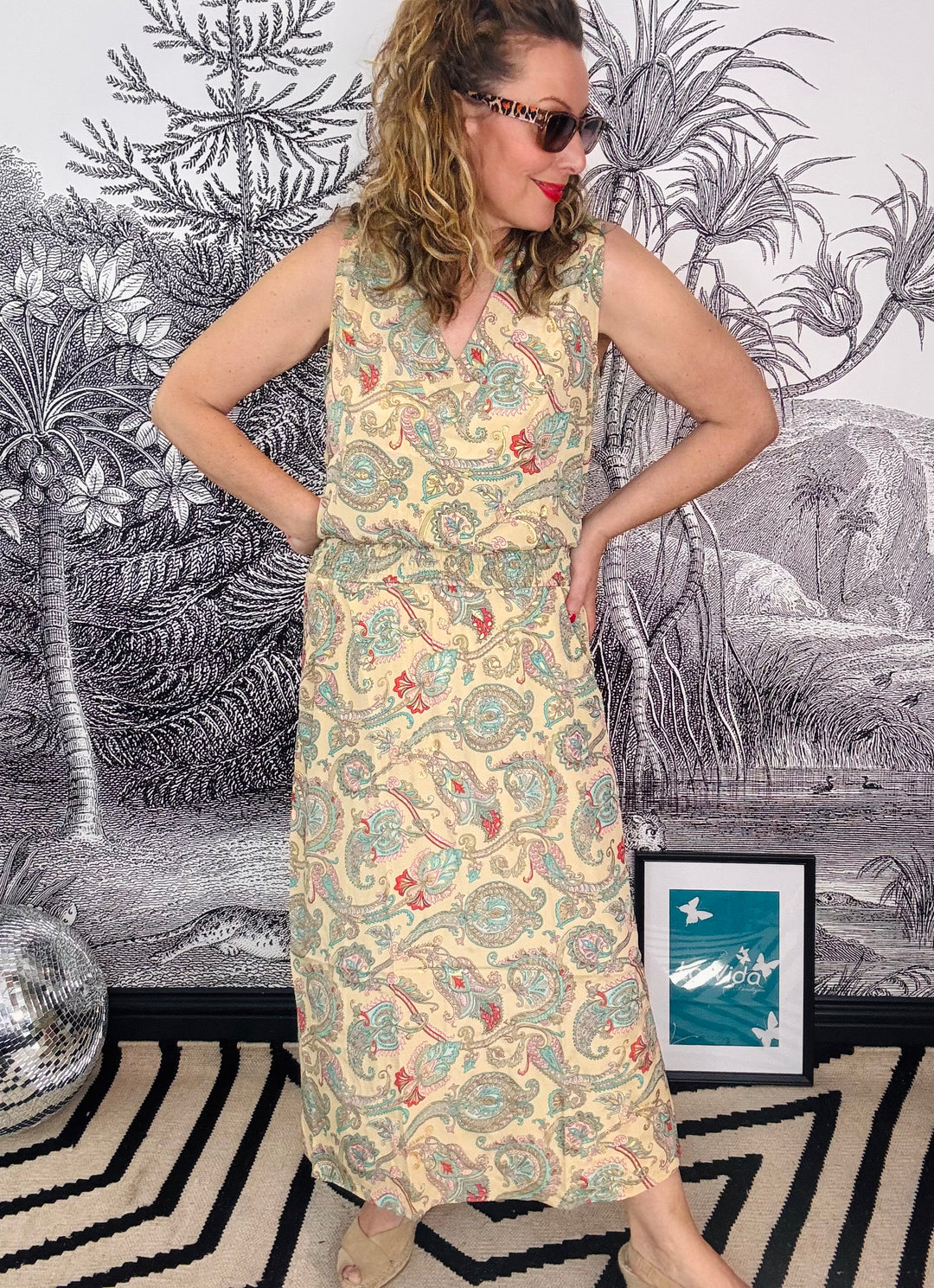 Luna Sleeveless Dress in Safari Passion
