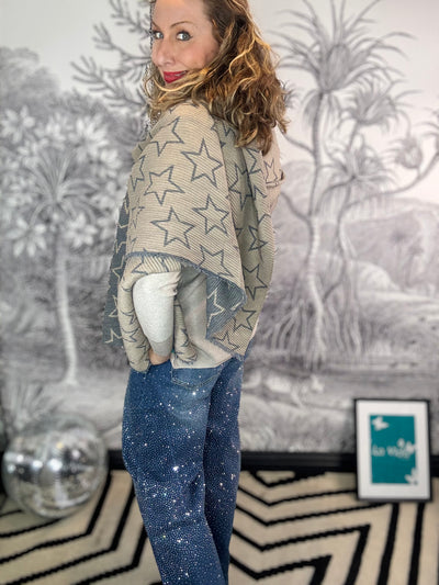 Tushar Star Plisse Winter Scarf