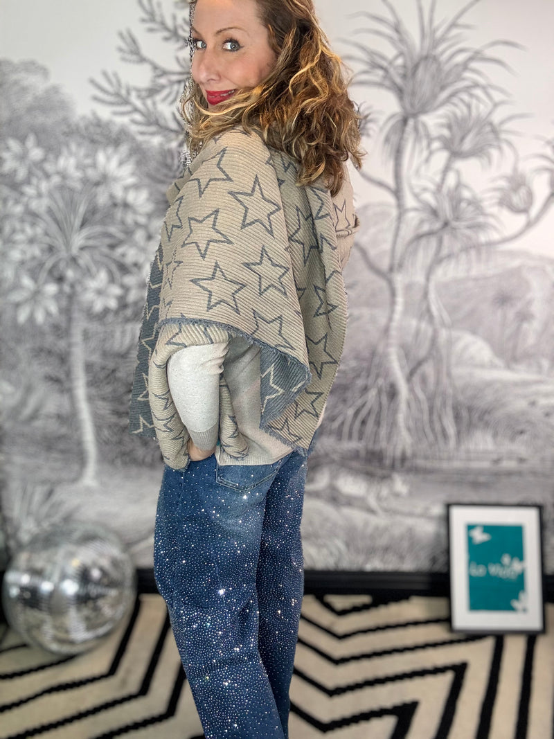 Tushar Star Plisse Winter Scarf