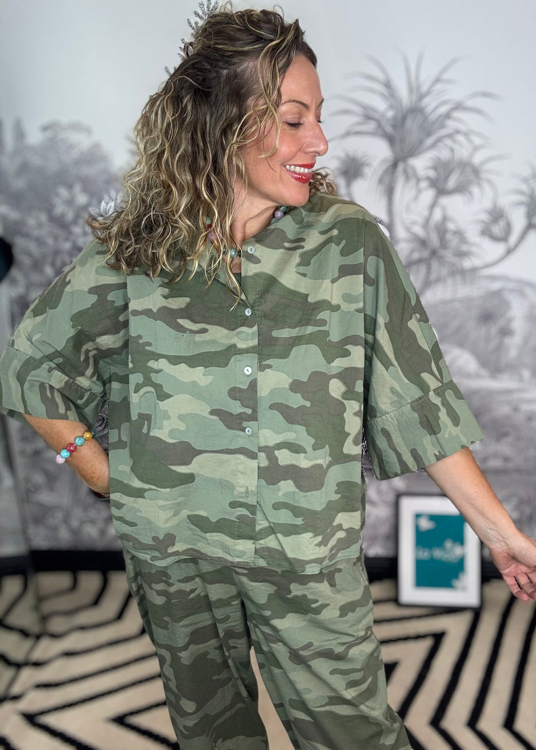 Ally Army Camouflage Oversized Blouse/Jacket