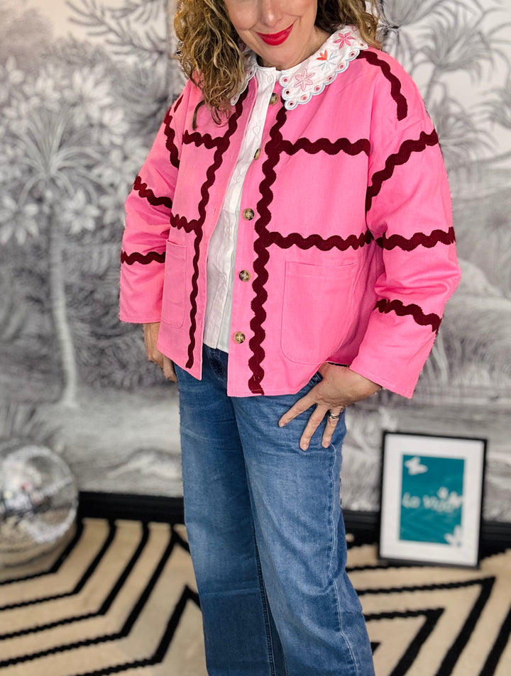 Rosella Ric Rac Pink Jacket