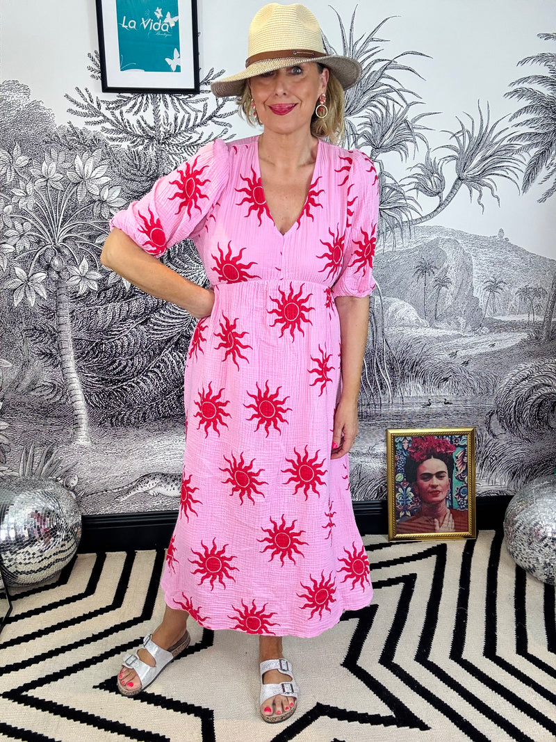 Solaris Sun Cheesecloth Dress
