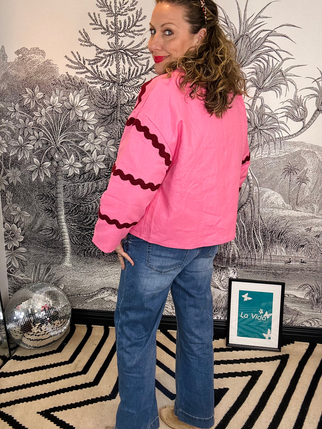 Rosella Ric Rac Pink Jacket