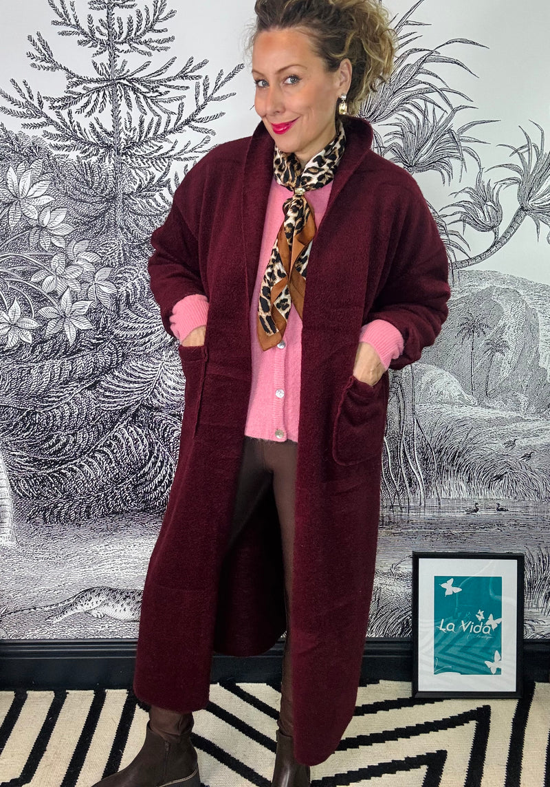 Dakota Wool Look Longline Open Coat