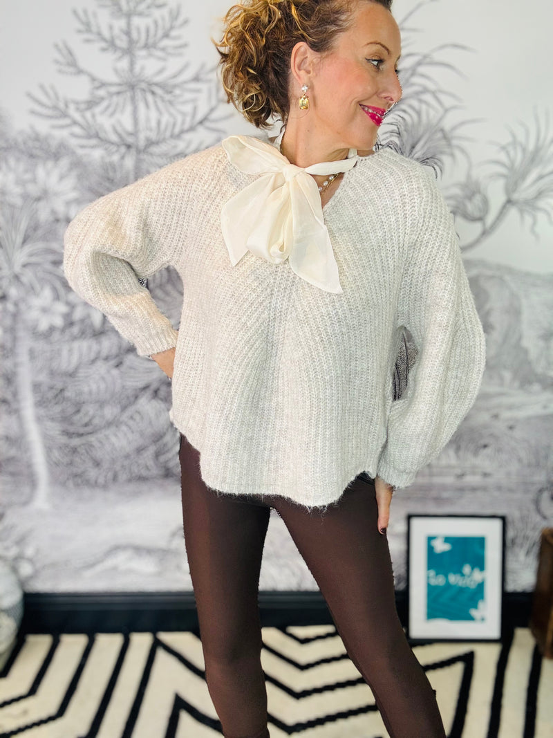 Billie Bow Front Knit Jumper