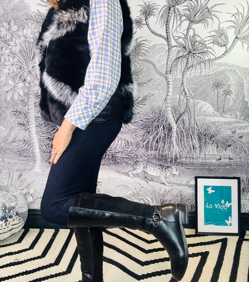 Corby Black Long Boots