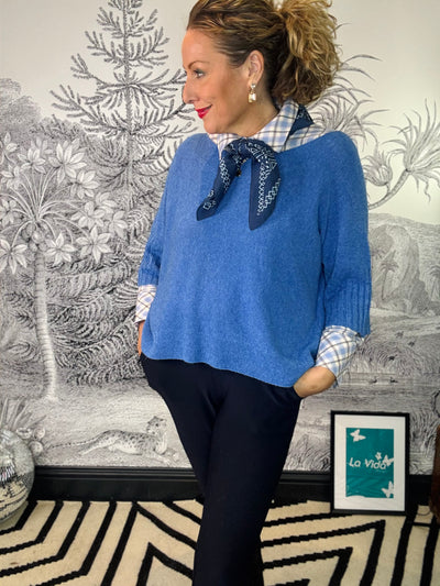 Brook Boat Neck Short Sleeve Jumper