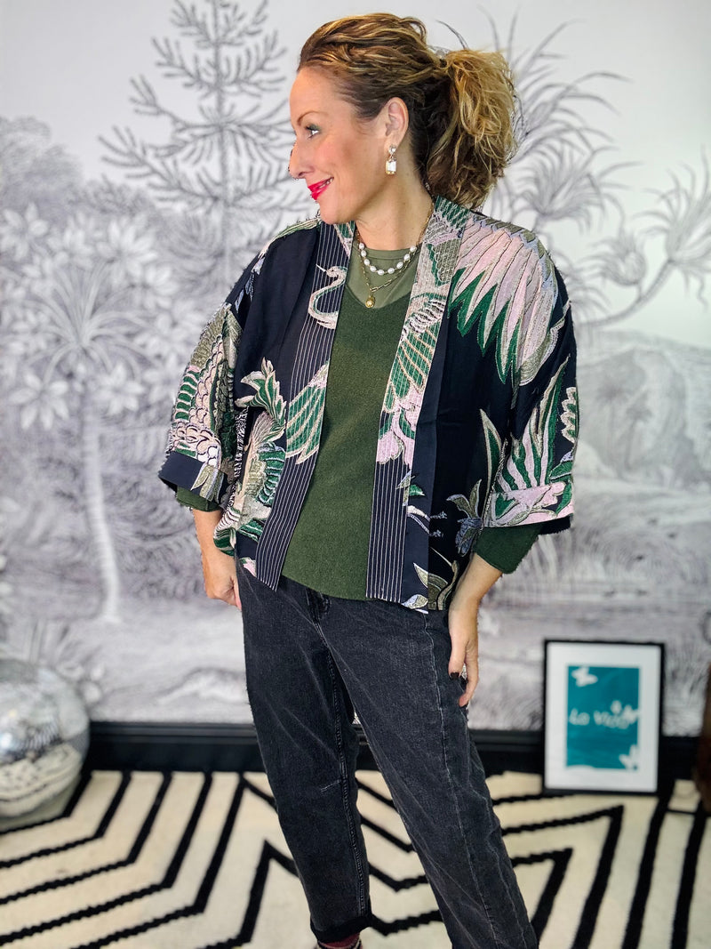 Crane Emerald Kimono