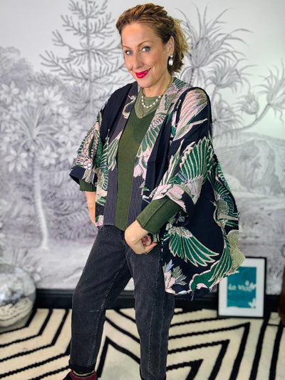 Crane Emerald Kimono