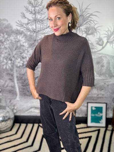 Hattie High Neck Short Sleeve Jumper