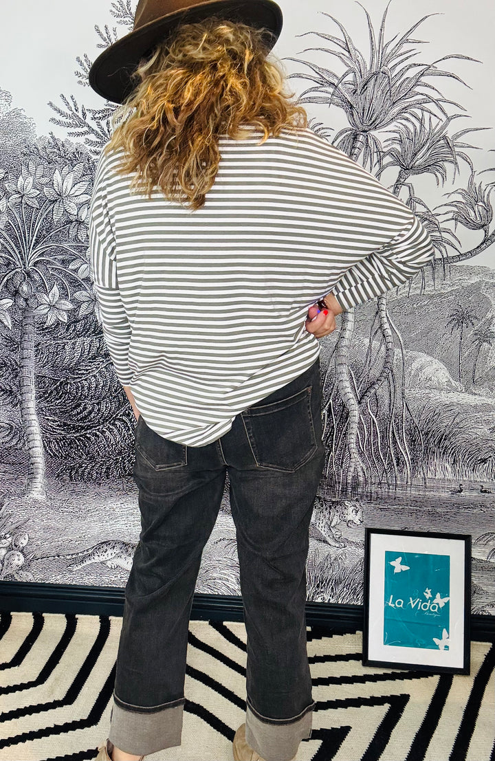 Donna Essential Stripe T Shirt