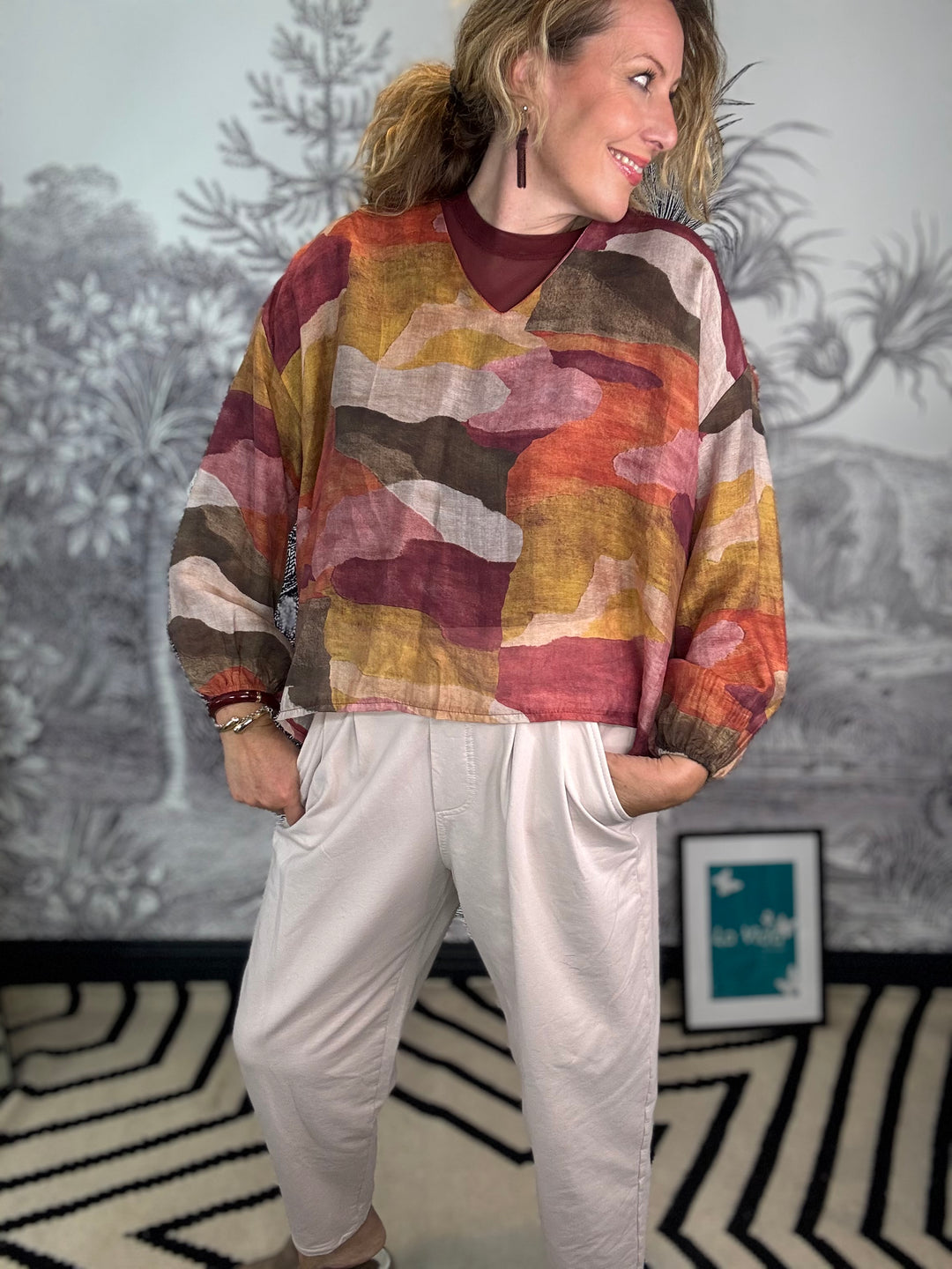 Zella sheer blouse
