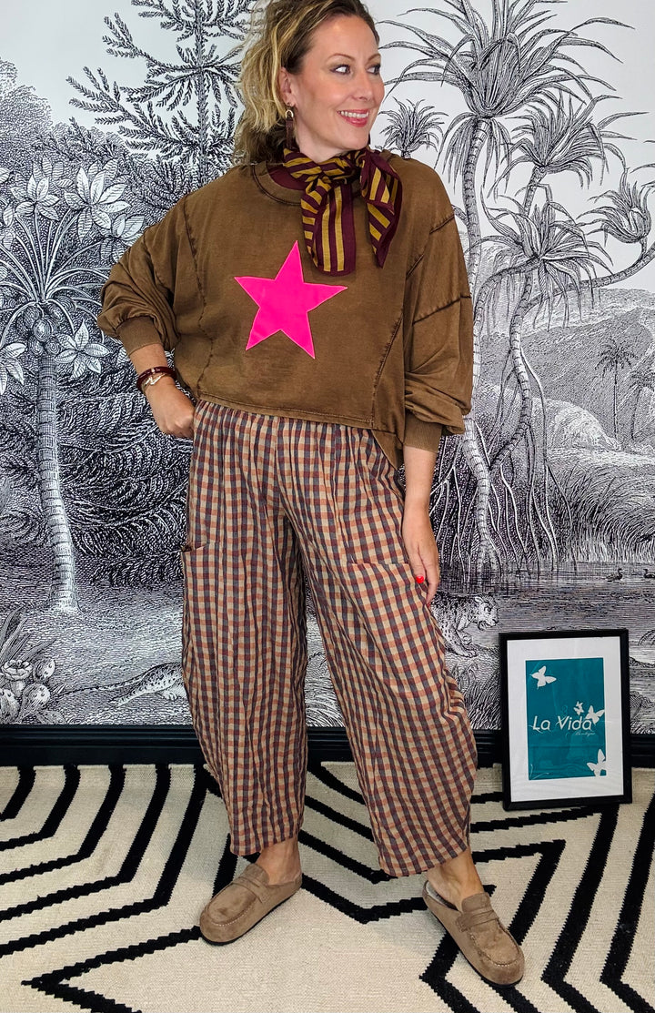 Stacey Star Relaxed Fit Acid Washed Sweater