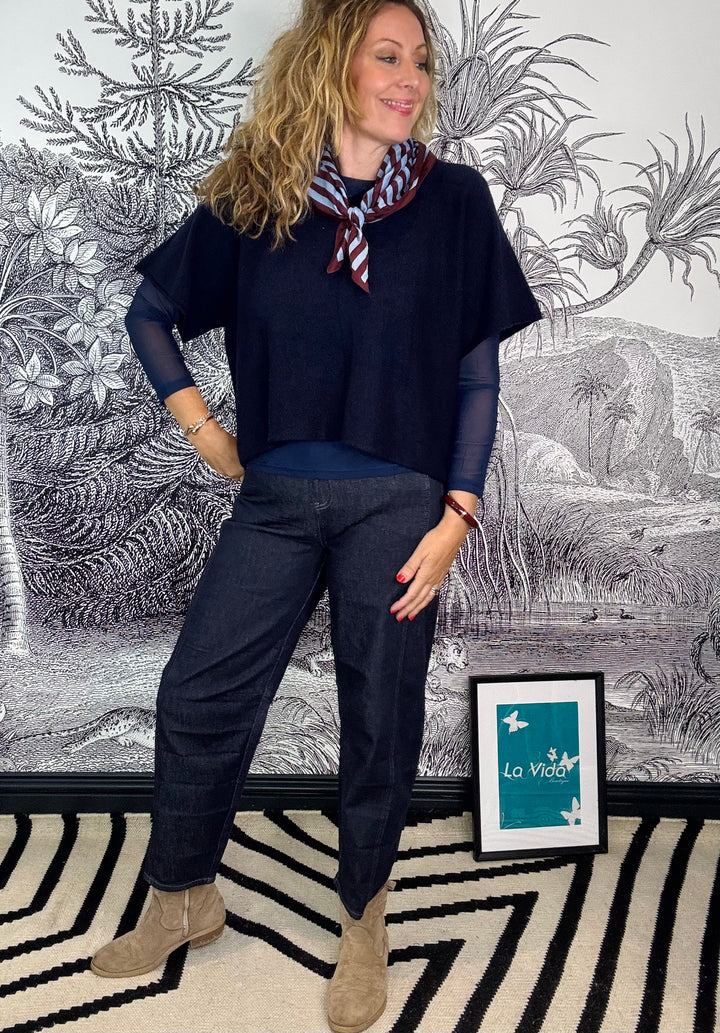 Shirley striped mini scarf