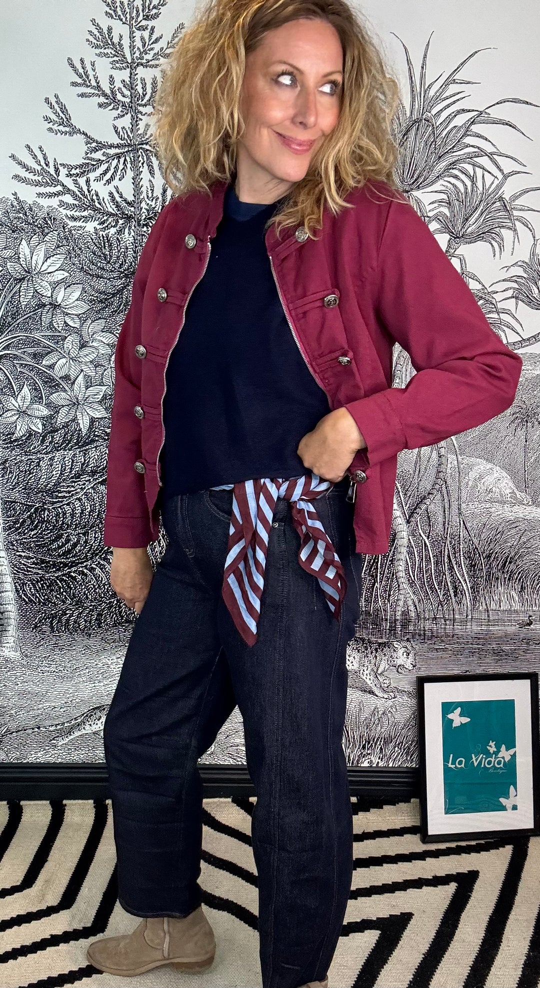 Maeve Military Zip Up Jacket