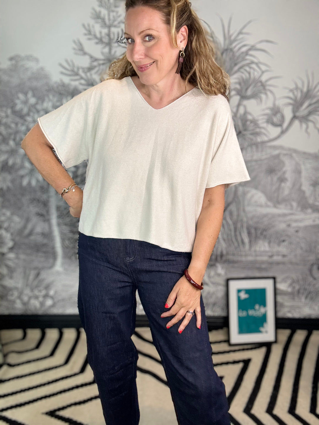 Donna Essential Boxy V Neck Best Selling Layering Jumper