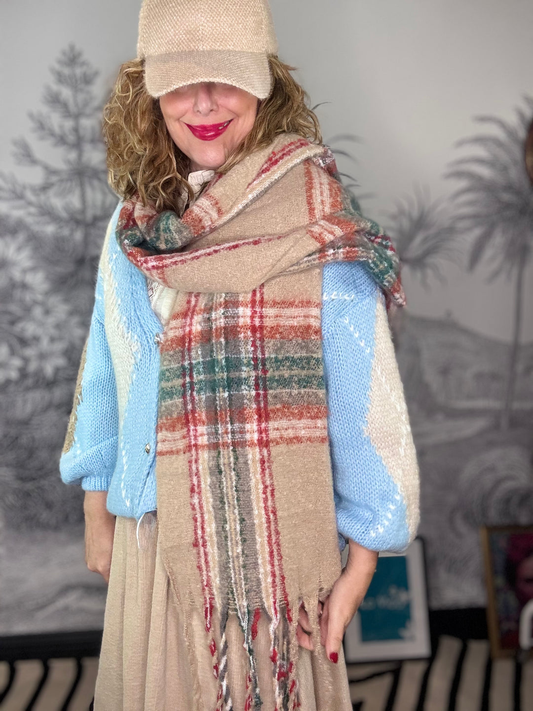 Greer Heavyweight Check Scarf