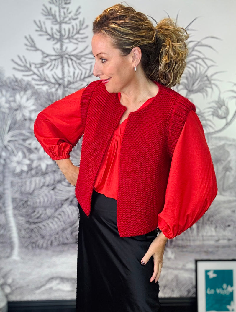 Legringou Sleeveless Open Cardigan