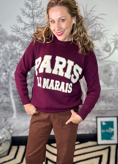 Polly Embossed Paris Jumper