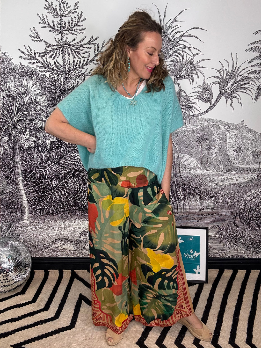 Dale Oversized Fluffy Mohair Mix Tank Top